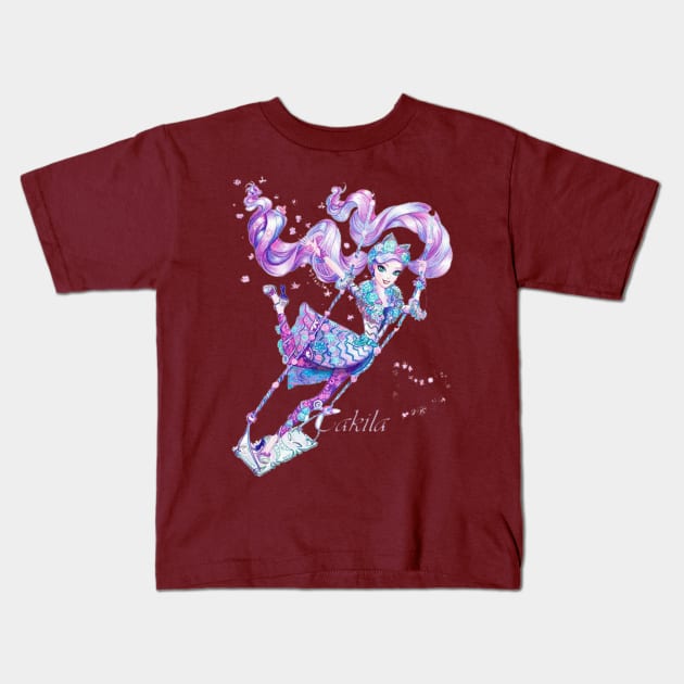 Girl in red merch shirt clearance